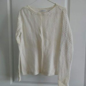 Off white Open Weave Villager Sweater